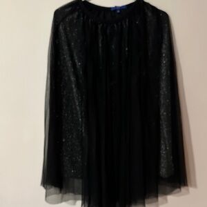 Black Shimmering Overlay witchy skirt‎ APT 9 Goth Halloween